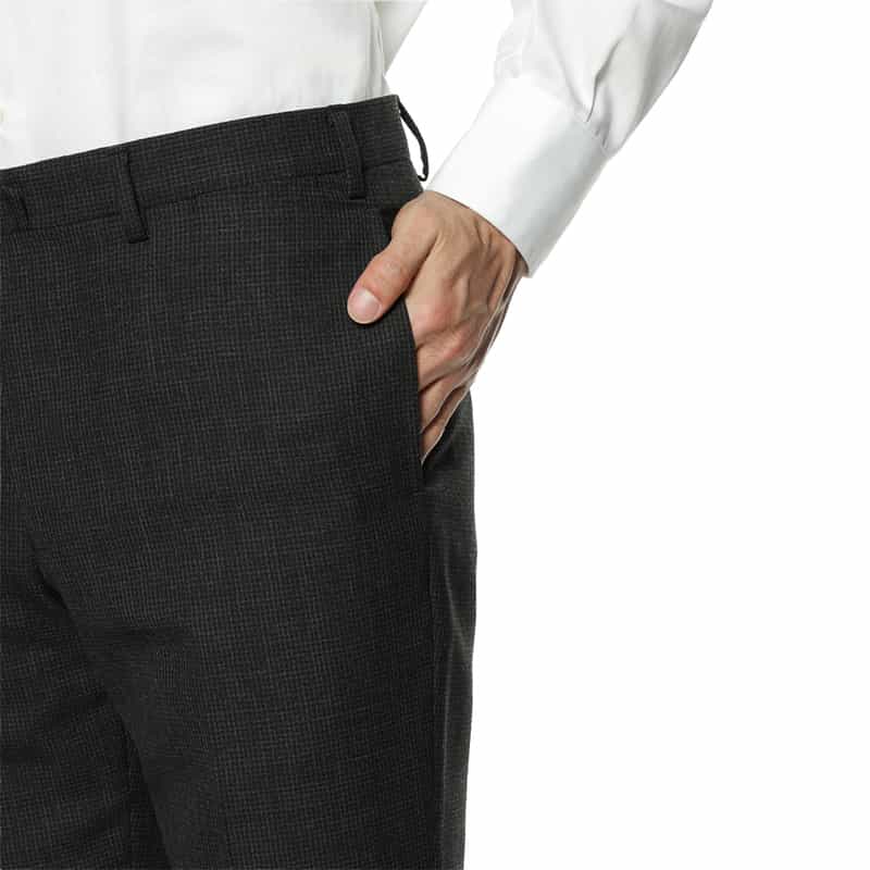 BARNEYS NEW YORK マイクロ千鳥柄スーツ "MADISON" DARK GRAY