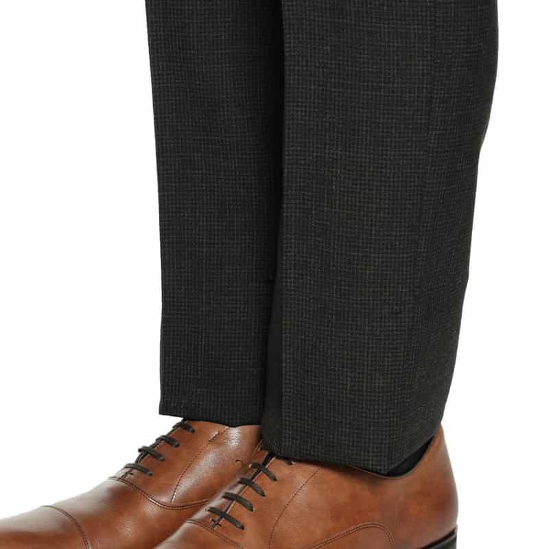 BARNEYS NEW YORK マイクロ千鳥柄スーツ "MADISON" DARK GRAY