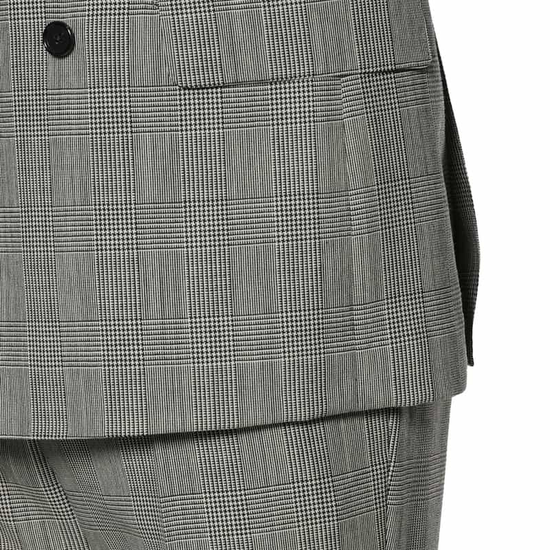 BARNEYS NEW YORK グレンチェック柄スーツ "MADISON" BLACK