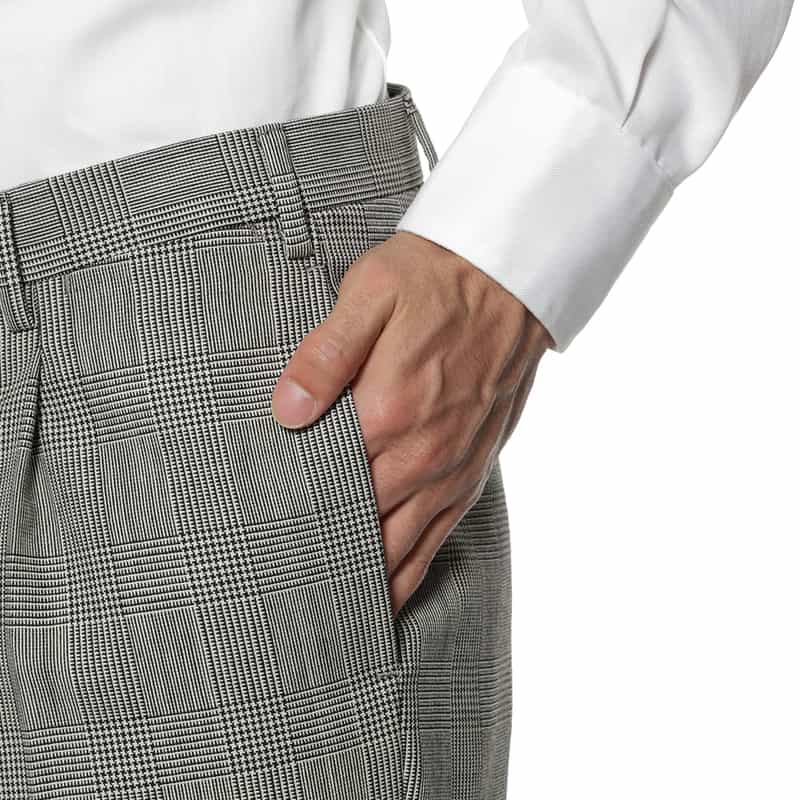 BARNEYS NEW YORK グレンチェック柄スーツ "MADISON" BLACK