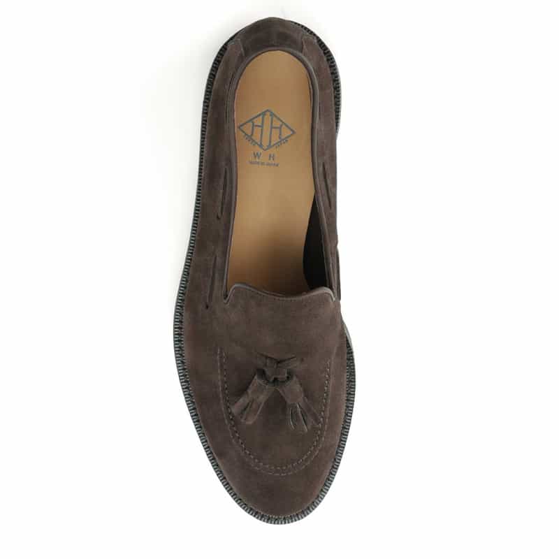 WH WH＜ダブルエイチ＞タッセル付きローファー DARK BROWN