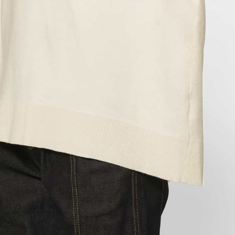 BARNEYS NEW YORK ウォッシャブル Vネックニットプルオーバー IVORY