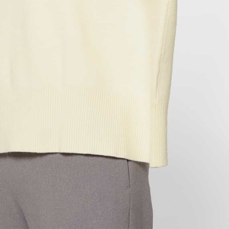 BARNEYS NEW YORK ウォッシャブル ハイネックニットプルオーバー OFF WHITE