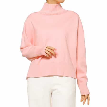 ウォッシャブル ハイネックニットプルオーバー