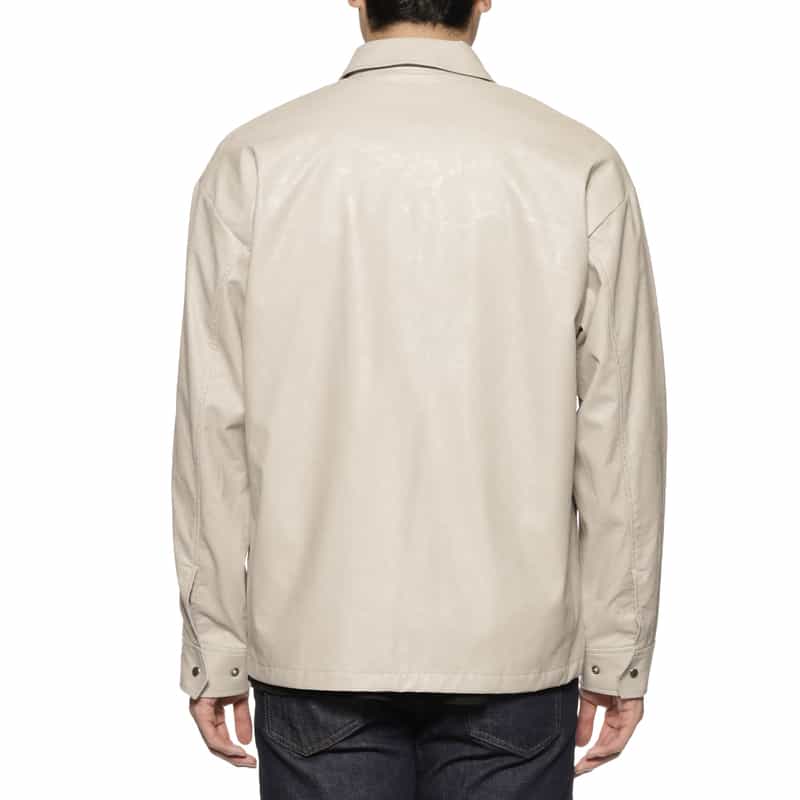 BARNEYS NEW YORK フェイクレザー ブルゾン IVORY