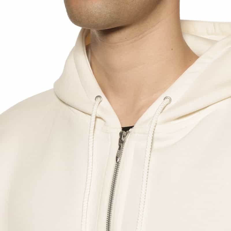 BARNEYS NEW YORK ダンボールニット素材ジップアップパーカ WHITE