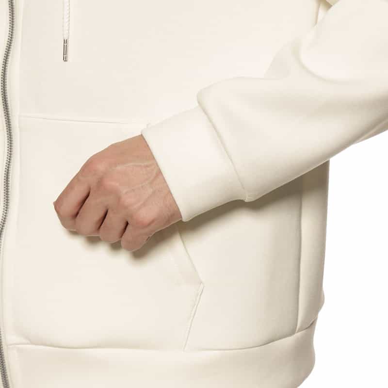 BARNEYS NEW YORK ダンボールニット素材ジップアップパーカ WHITE