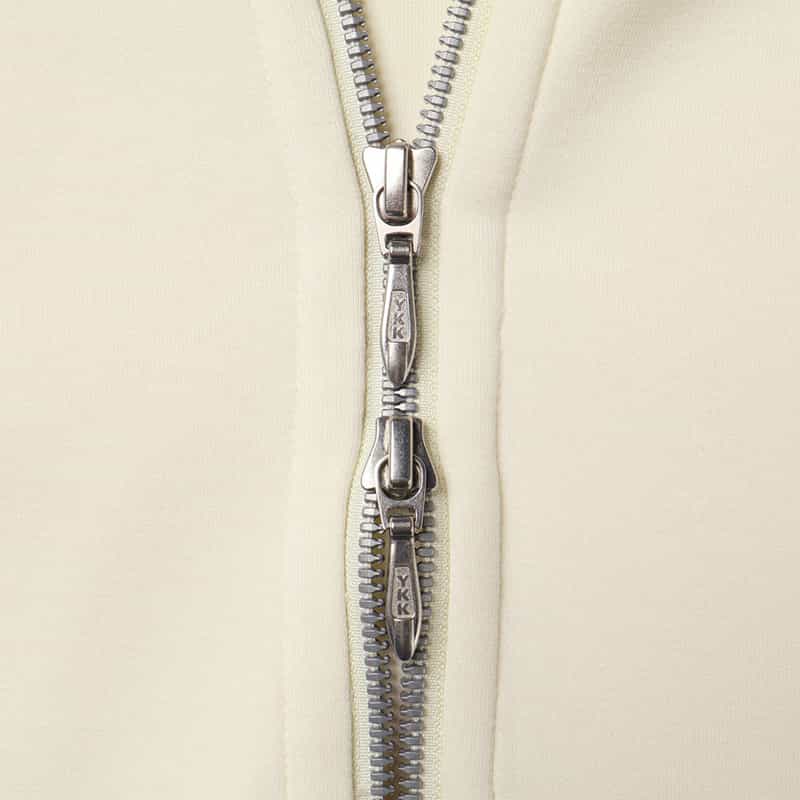 BARNEYS NEW YORK ダンボールニット素材ジップアップパーカ WHITE