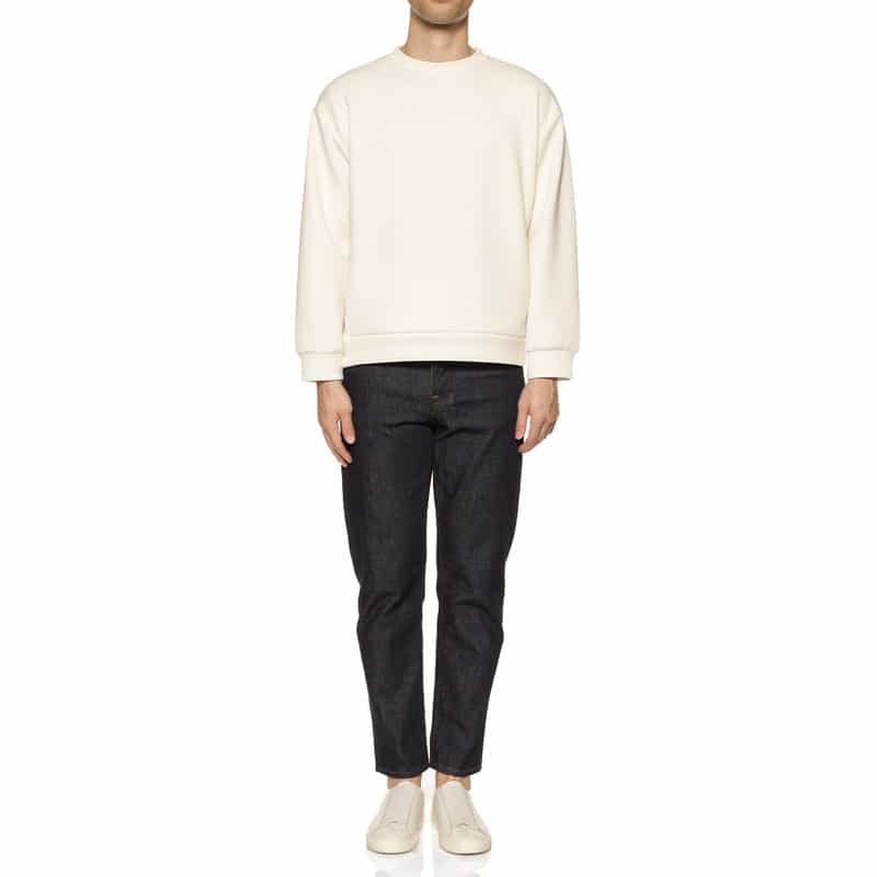 BARNEYS NEW YORK ダンボールニット素材プルオーバー WHITE