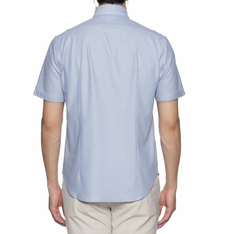 BARNEYS NEW YORK ストレッチ素材 カッタウェイカラーシャツ LIGHT BLUE