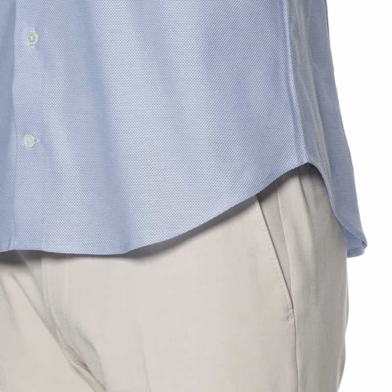 BARNEYS NEW YORK ストレッチ素材 カッタウェイカラーシャツ LIGHT BLUE