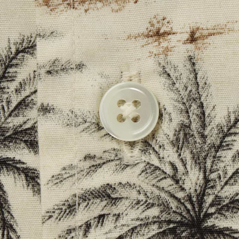 BARNEYS NEW YORK パームツリー柄オープンカラーシャツ WHITE