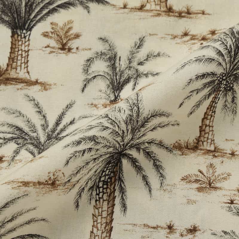 BARNEYS NEW YORK パームツリー柄オープンカラーシャツ WHITE