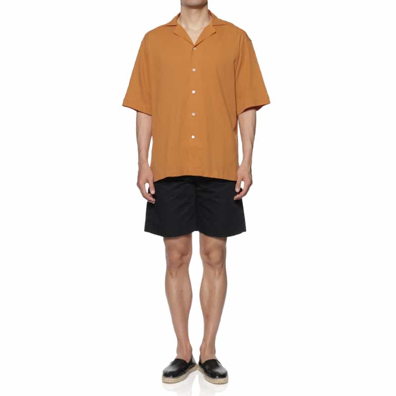 BARNEYS NEW YORK オープンカラーシャツ ORANGE