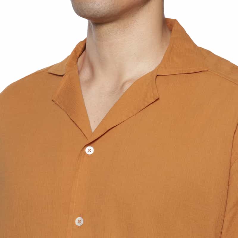 BARNEYS NEW YORK オープンカラーシャツ ORANGE