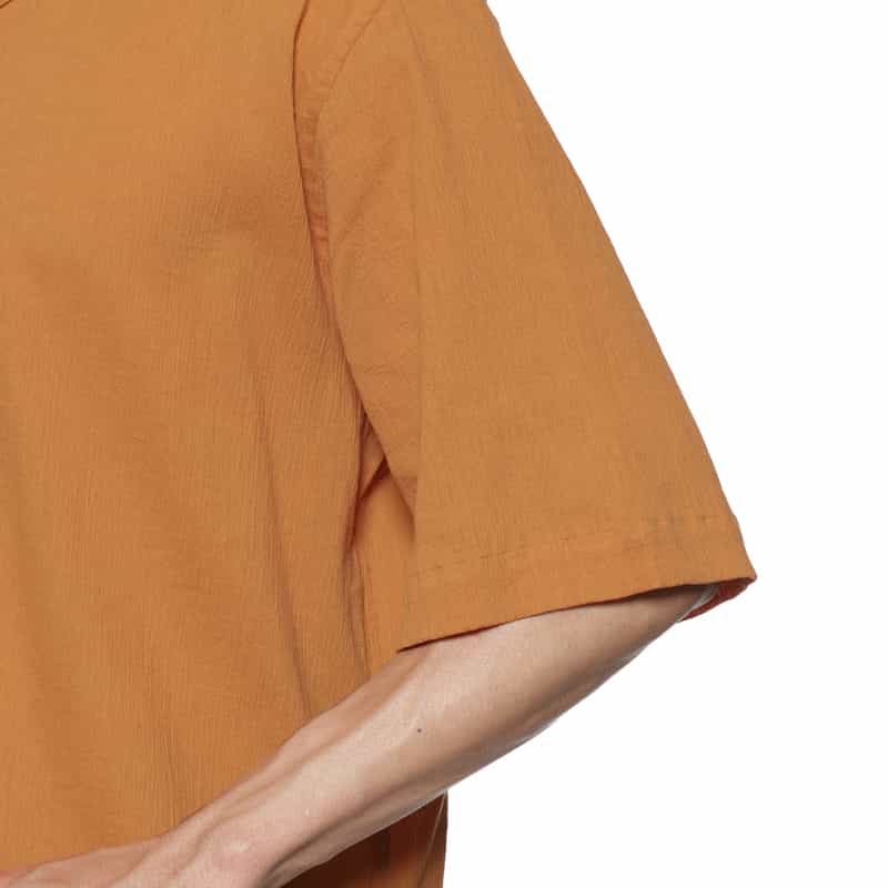 BARNEYS NEW YORK オープンカラーシャツ ORANGE