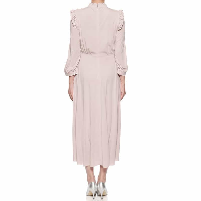 CORCOVADO フリルスタンドカラードレス LIGHT PINK