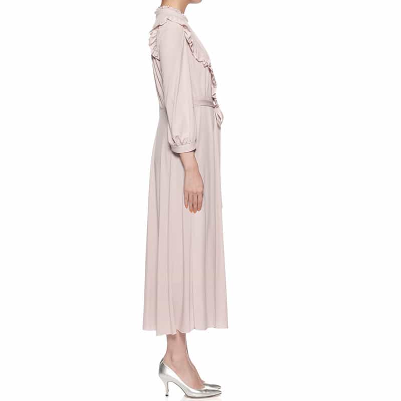 CORCOVADO フリルスタンドカラードレス LIGHT PINK