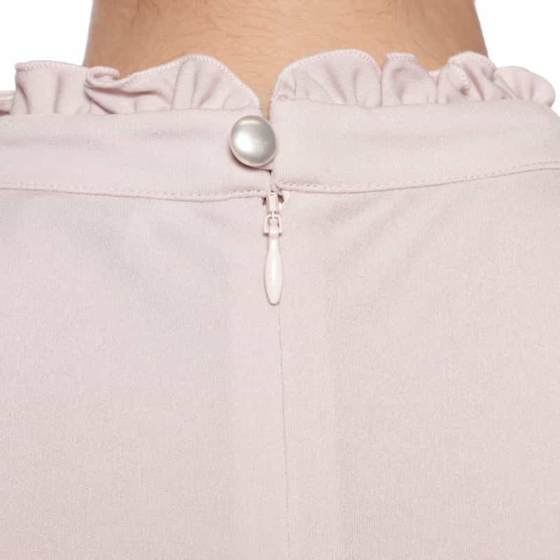 CORCOVADO フリルスタンドカラードレス LIGHT PINK