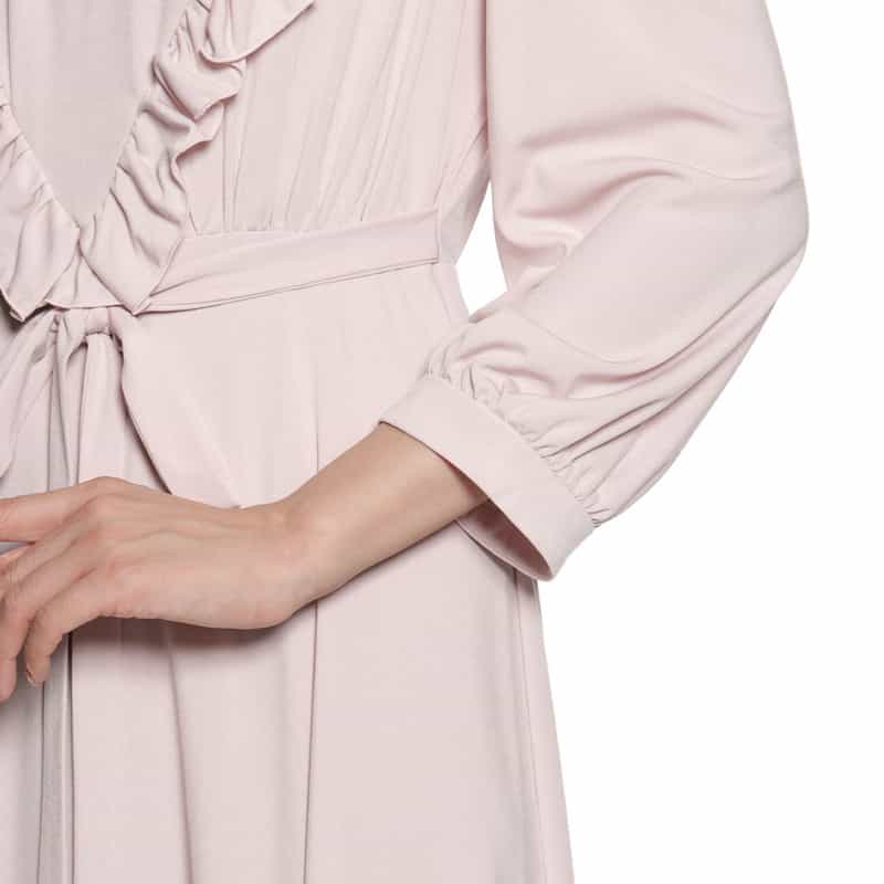 CORCOVADO フリルスタンドカラードレス LIGHT PINK