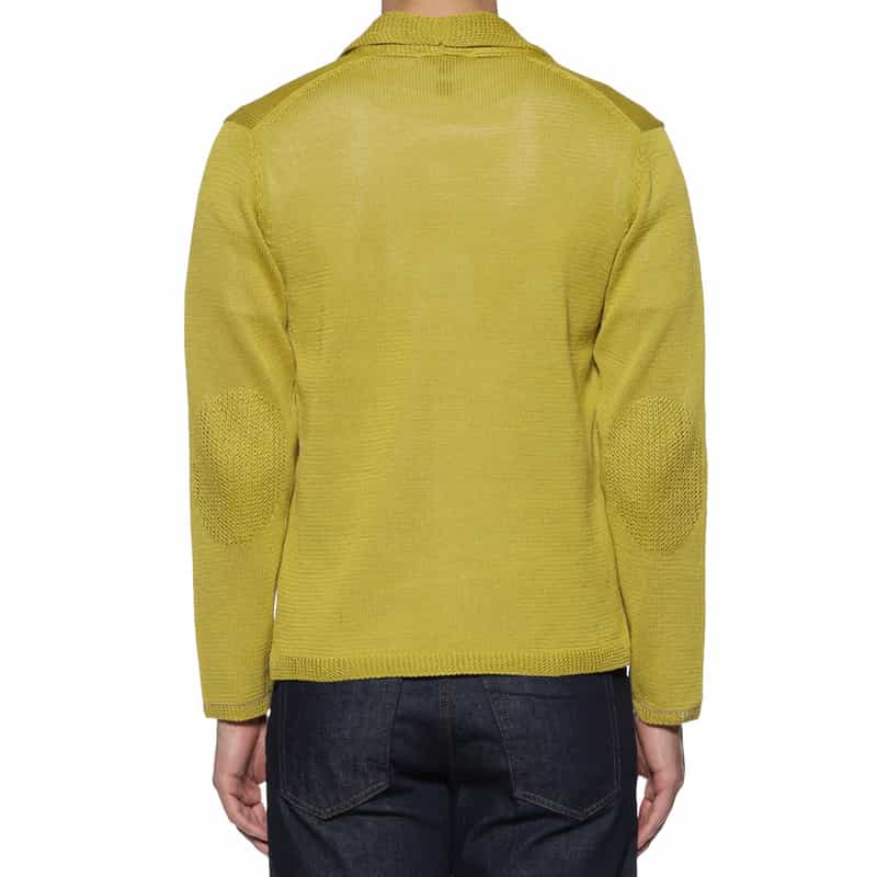 BARNEYS NEW YORK 襟付きニットカーディガン LT GREEN