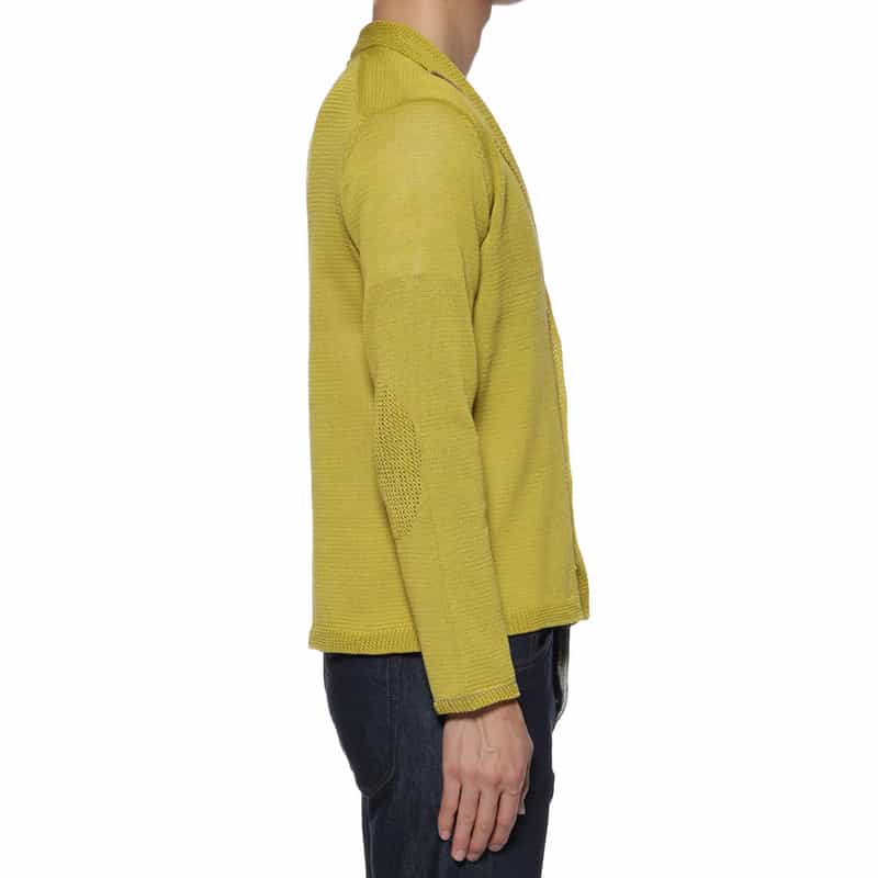 BARNEYS NEW YORK 襟付きニットカーディガン LT GREEN