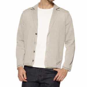 襟付きニットカーディガン