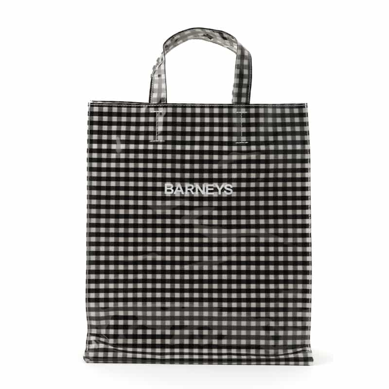 BARNEYS NEW YORK "BARNEYS" ロゴ入りPVCトートバッグ BLACK