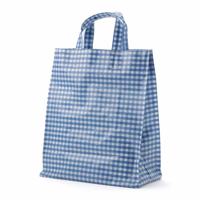 BARNEYS NEW YORK "BARNEYS" ロゴ入りPVCトートバッグ BLUE