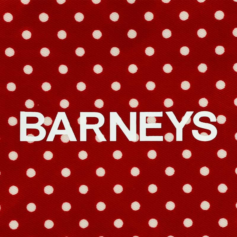 BARNEYS NEW YORK "BARNEYS" ロゴ入りPVCトートバッグ RED