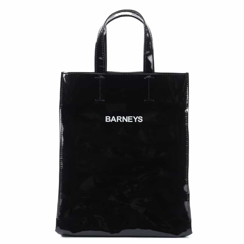 BARNEYS NEW YORK "BARNEYS" ロゴ入りPVCミニトートバッグ BLACK