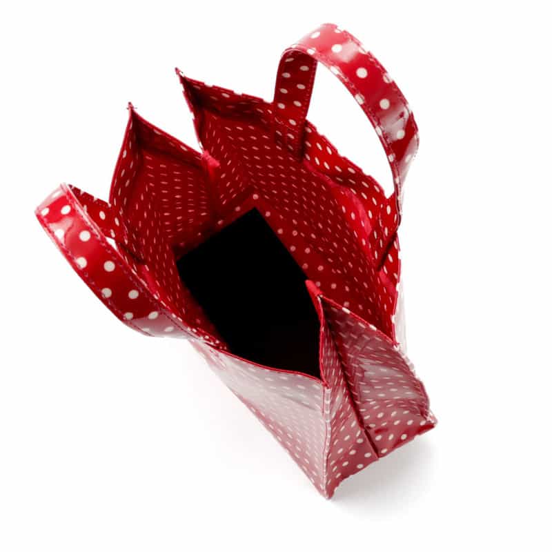 BARNEYS NEW YORK "BARNEYS" ロゴ入りPVCミニトートバッグ RED