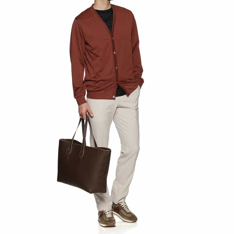 IL MICIO レザートートバッグ DARK BROWN