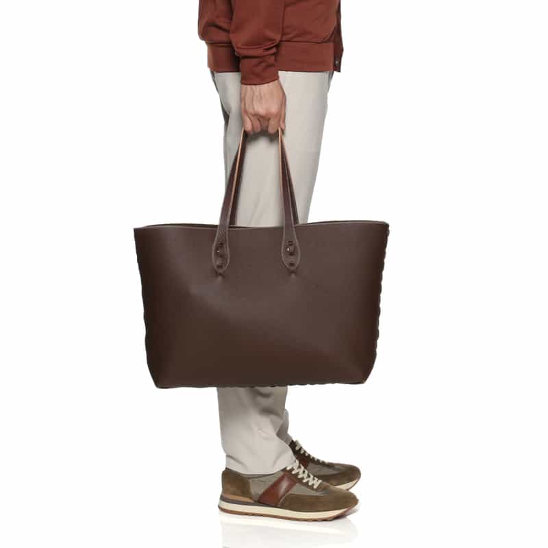 IL MICIO レザートートバッグ DARK BROWN