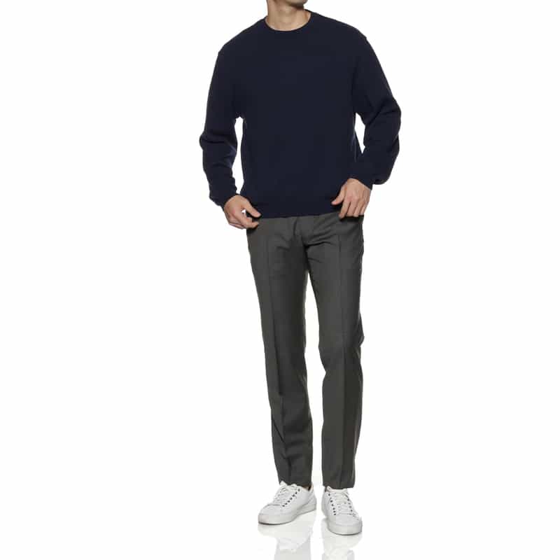 BARNEYS NEW YORK スリムテーパードスラックスパンツ DARK GRAY