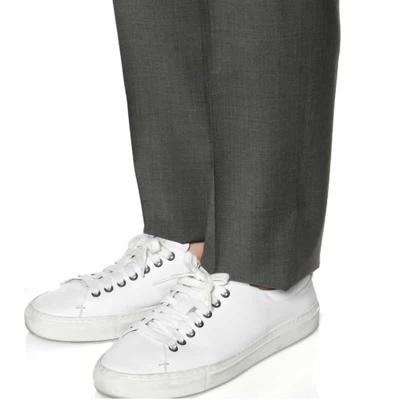 BARNEYS NEW YORK スリムテーパードスラックスパンツ DARK GRAY