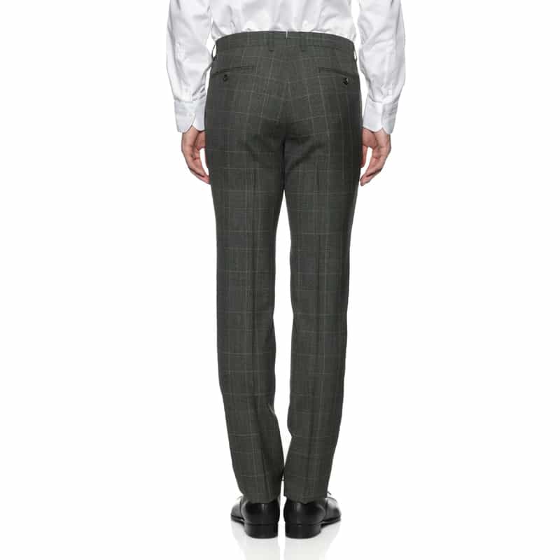 BARNEYS NEW YORK スリムテーパードスラックスパンツ BROWN