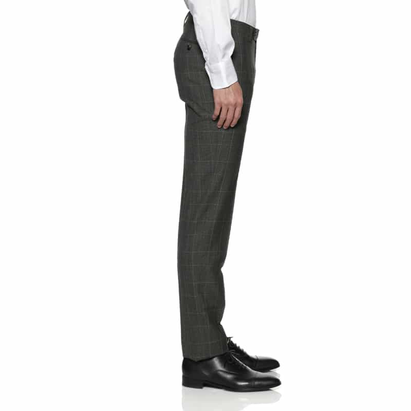 BARNEYS NEW YORK スリムテーパードスラックスパンツ BROWN