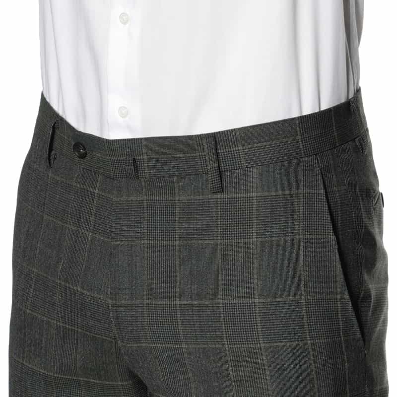 BARNEYS NEW YORK スリムテーパードスラックスパンツ BROWN