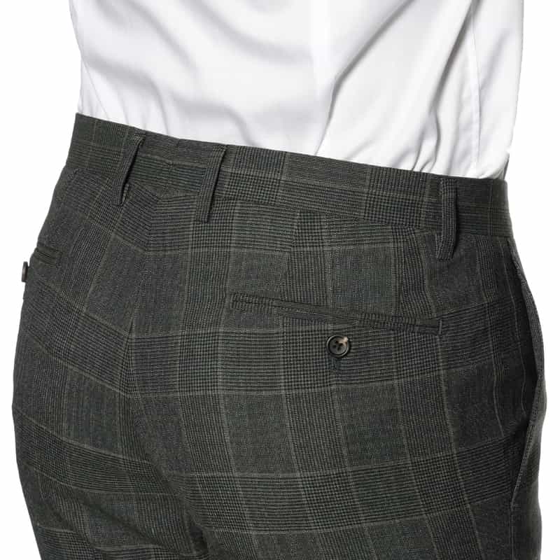 BARNEYS NEW YORK スリムテーパードスラックスパンツ BROWN