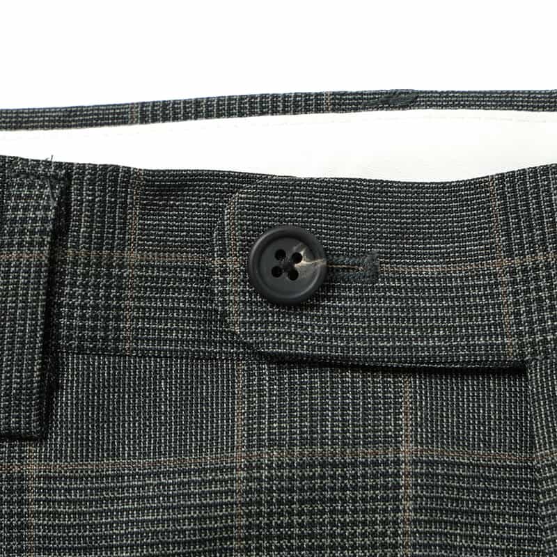 BARNEYS NEW YORK スリムテーパードスラックスパンツ BROWN