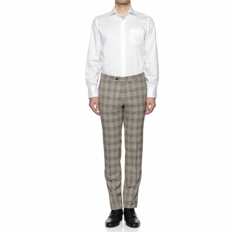 BARNEYS NEW YORK スリムテーパードスラックスパンツ GRAY