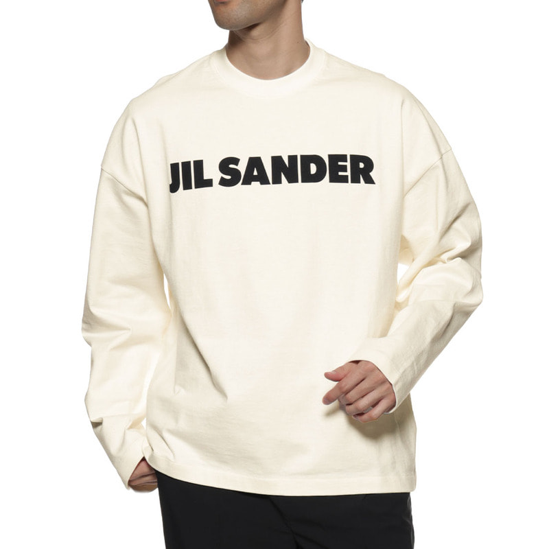 JIL SANDER プリントロゴ ロングスリーブカットソー WHITE