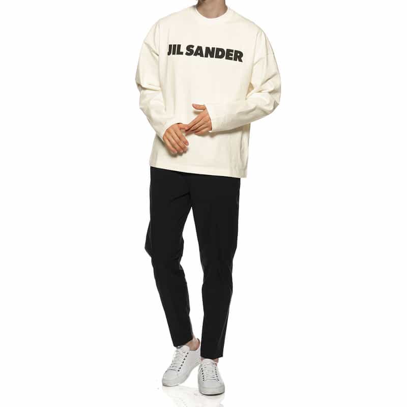 JIL SANDER JIL SANDER＜ジル サンダー＞ロゴ入りロングスリーブTシャツ WHITE
