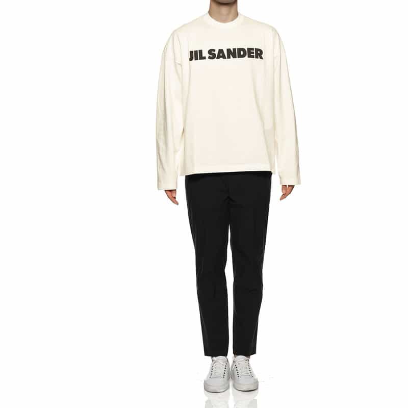 JIL SANDER JIL SANDER＜ジル サンダー＞ロゴ入りロングスリーブTシャツ WHITE