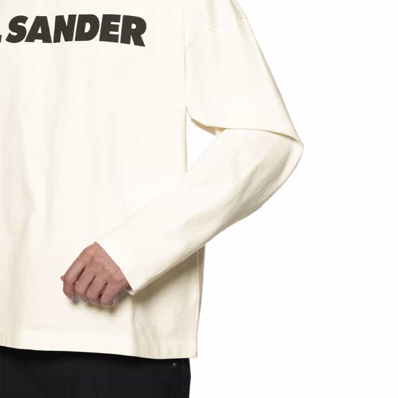 JIL SANDER JIL SANDER＜ジル サンダー＞ロゴ入りロングスリーブTシャツ WHITE