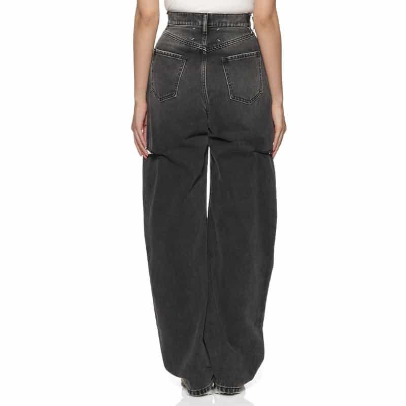 MAISON MARGIELA MAISON MARGLELA＜メゾン マルジェラ＞サイドカット デニムパンツ BLACK