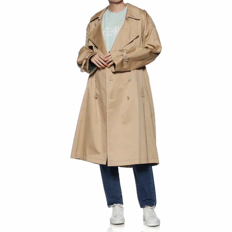 MM6 MAISON MARGIELA コットンツイル トレンチコート BEIGE