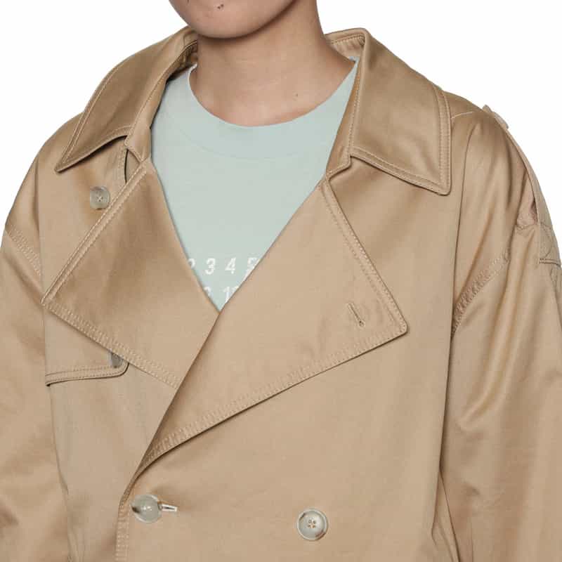 MM6 MAISON MARGIELA コットンツイル トレンチコート BEIGE