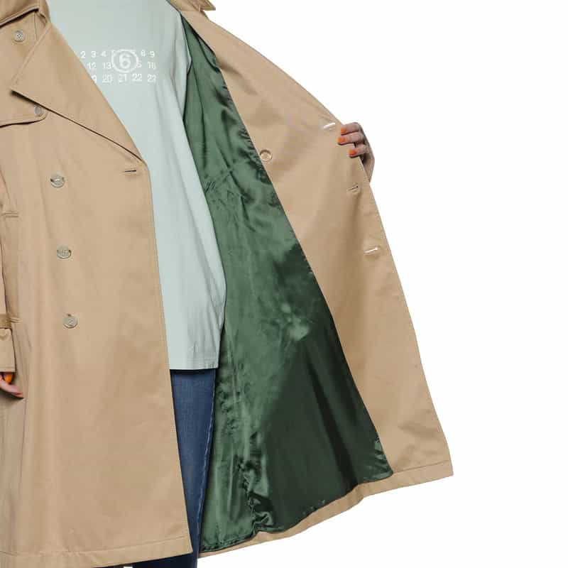 MM6 MAISON MARGIELA コットンツイル トレンチコート BEIGE